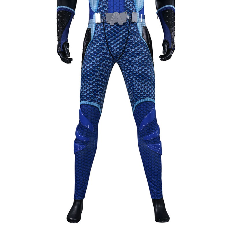 The Boys A-Train Cosplay Costume Superhero Suit Blue Premium Halloween Outfit