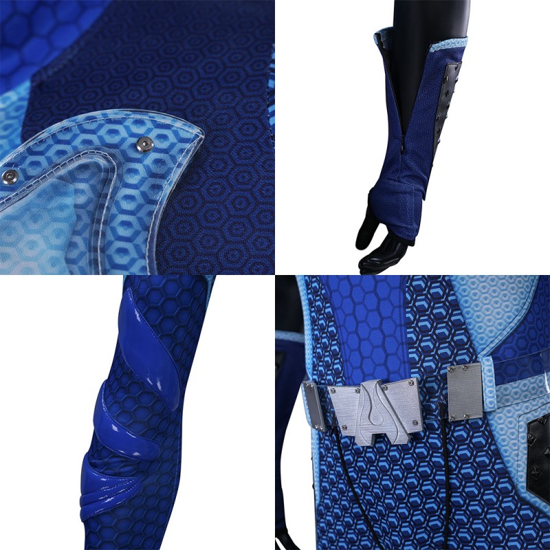 The Boys A-Train Cosplay Costume Superhero Suit Blue Premium Halloween Outfit