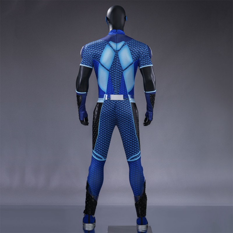 The Boys A-Train Cosplay Costume Superhero Suit Blue Premium Halloween Outfit