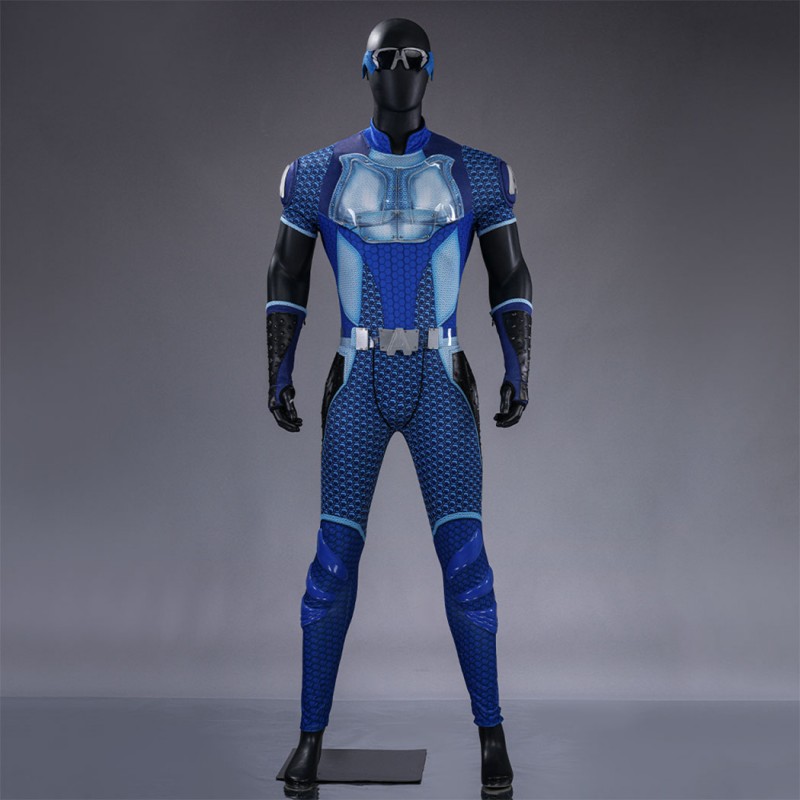 The Boys A-Train Cosplay Costume Superhero Suit Blue Premium Halloween Outfit