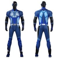 The Boys A-Train Cosplay Costume Superhero Suit Blue Premium Halloween Outfit