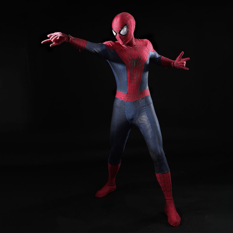 The Amazing Spider-Man 2 Andrew Garfield Peter Parker Cosplay Costume Lycra Suit for Halloween