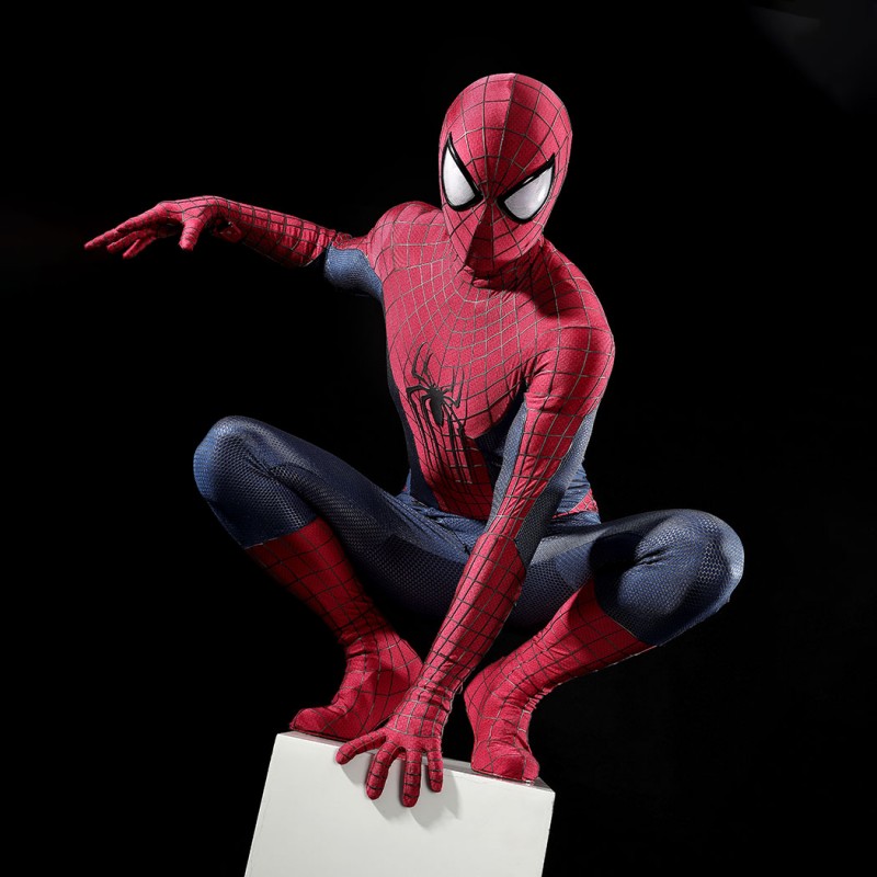 The Amazing Spider-Man 2 Andrew Garfield Peter Parker Cosplay Costume Lycra Suit for Halloween