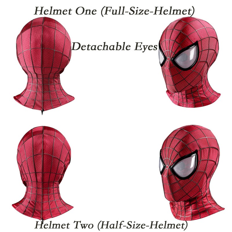 The Amazing Spider-Man 2 Cosplay Costume Peter Parker Suit Superhero Halloween Outfit