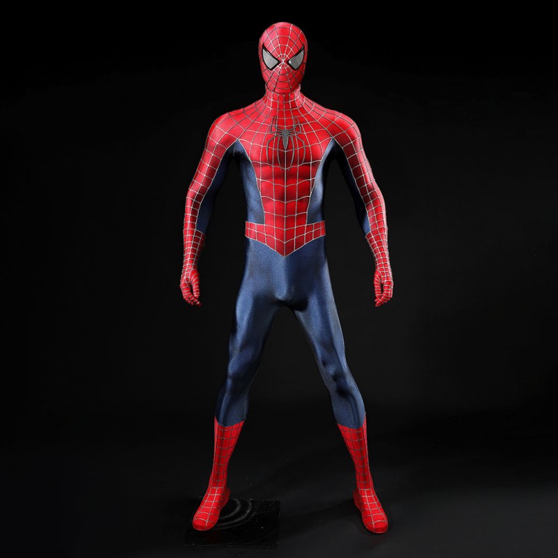 Spider-Man 2 Tobey Maguire Peter Parker Cosplay Costume Premium Superhero Suit for Halloween