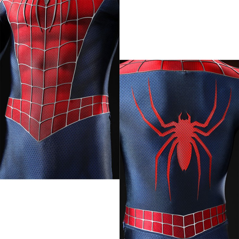 Spider-Man 2 Tobey Maguire Peter Parker Cosplay Costume Premium Superhero Suit for Halloween