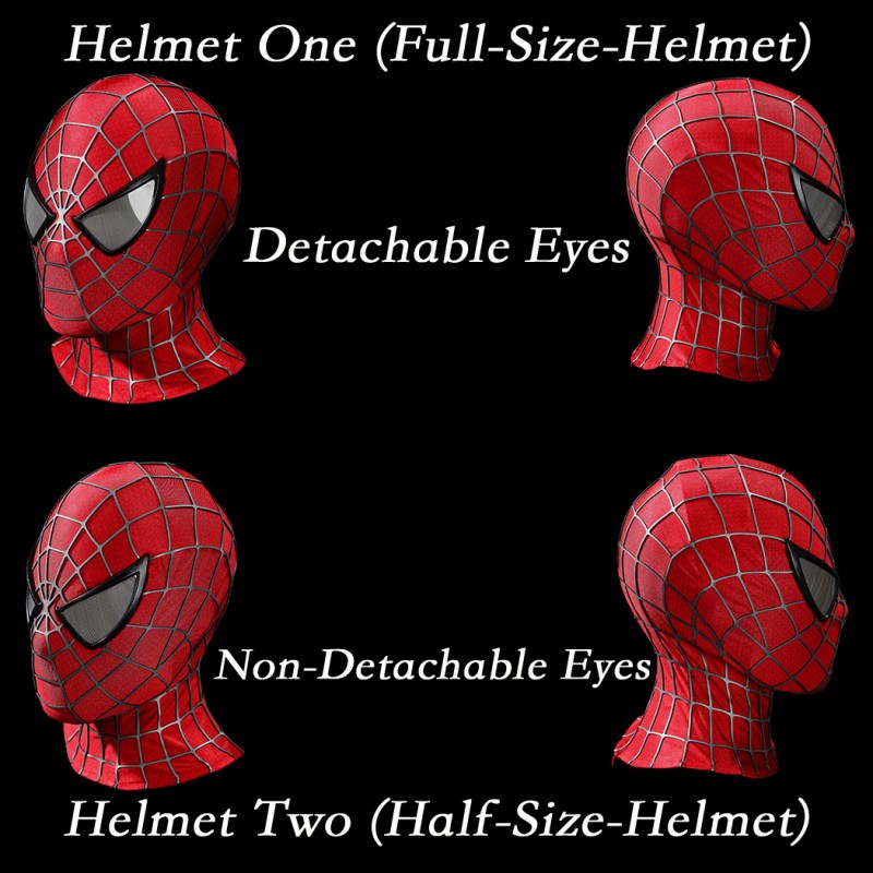 Spider-Man 2 Tobey Maguire Peter Parker Cosplay Costume Premium Superhero Suit for Halloween