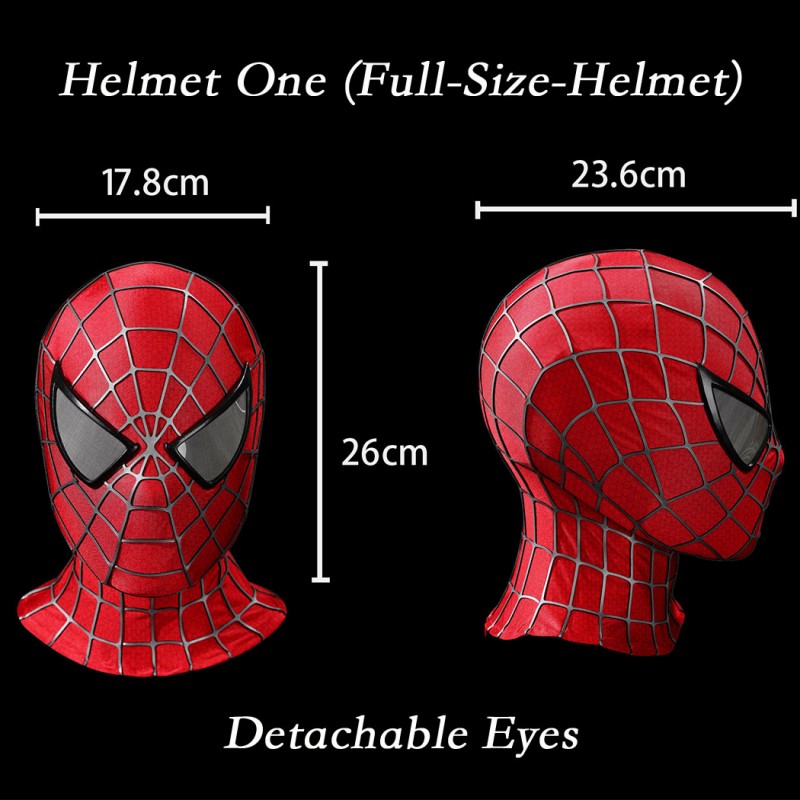 Spider-Man 2 Tobey Maguire Peter Parker Cosplay Costume Premium Superhero Suit for Halloween