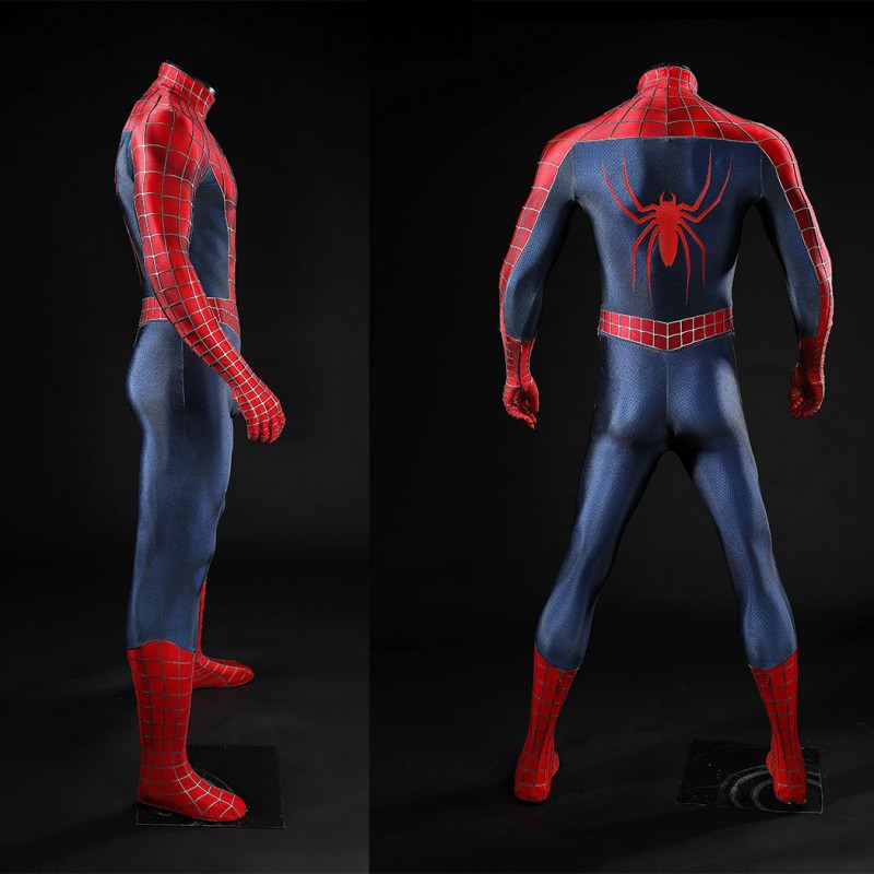 Spider-Man 2 Tobey Maguire Peter Parker Cosplay Costume Premium Superhero Suit for Halloween