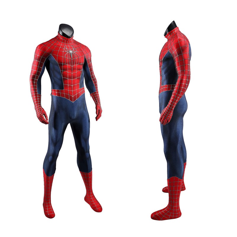 Spider-Man 2 Tobey Maguire Cosplay Costume Peter Parker Suit Superhero Outfit for Men