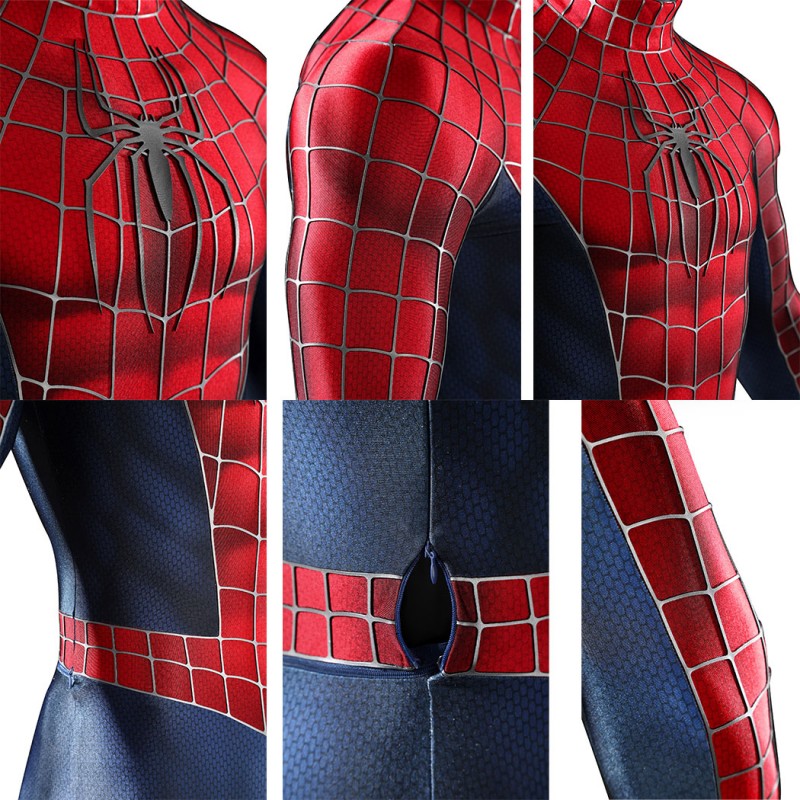 Spider-Man 2 Tobey Maguire Cosplay Costume Peter Parker Suit Superhero Outfit for Men
