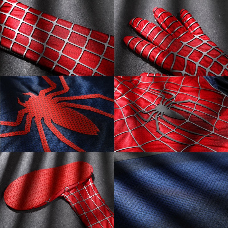 Spider-Man 2 Tobey Maguire Cosplay Costume Peter Parker Suit Superhero Outfit for Men