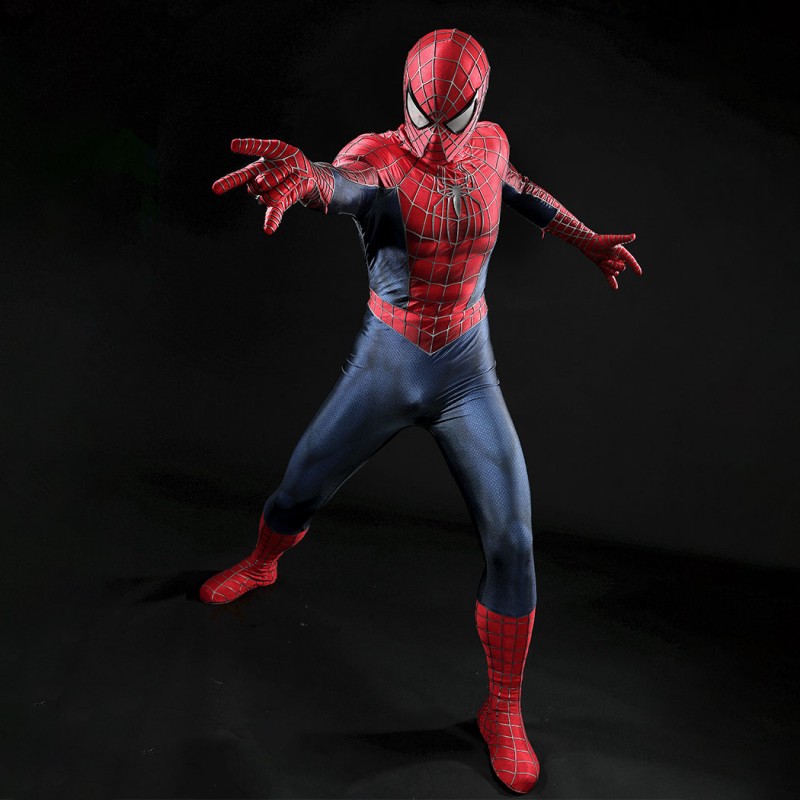 Spider-Man 2 Tobey Maguire Cosplay Costume Peter Parker Suit Superhero Outfit for Men