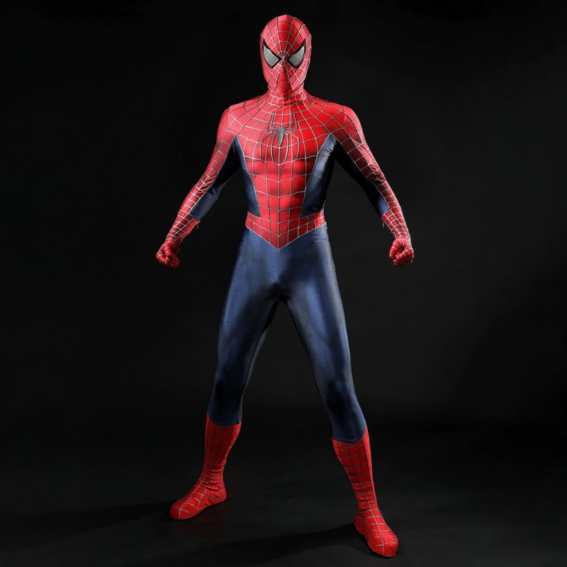 Spider-Man 2 Tobey Maguire Cosplay Costume Peter Parker Suit Superhero Outfit for Men