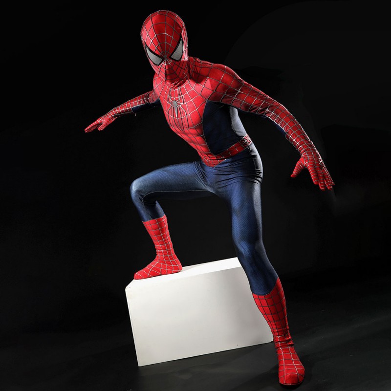 Spider-Man 2 Tobey Maguire Cosplay Costume Peter Parker Suit Superhero Outfit for Men