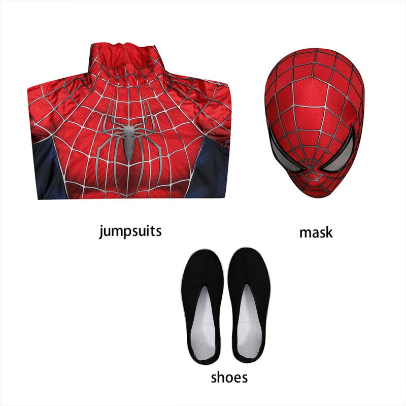 Spider-Man 2 Tobey Maguire Cosplay Costume Peter Parker Suit Superhero Outfit for Men