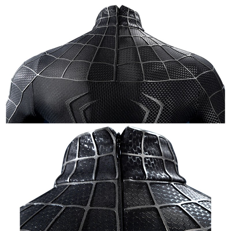 Spider-Man 3 Venom Eddie Brock Cosplay Costume Premium Symbiote Suit Black Spider Outfit