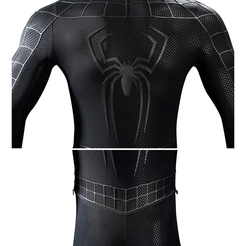 Spider-Man 3 Venom Eddie Brock Cosplay Costume Premium Symbiote Suit Black Spider Outfit