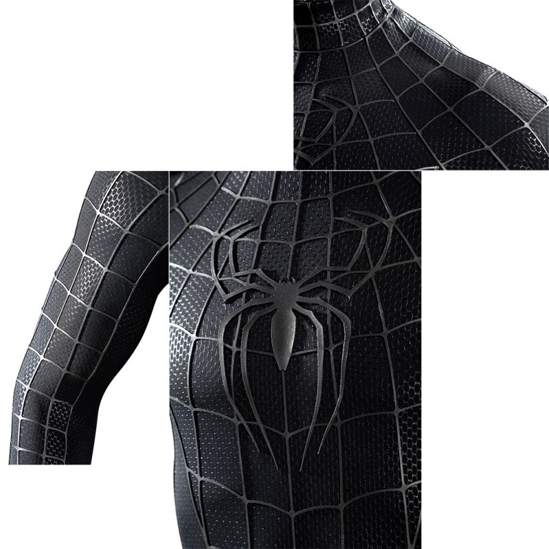 Spider-Man 3 Venom Eddie Brock Cosplay Costume Premium Symbiote Suit Black Spider Outfit