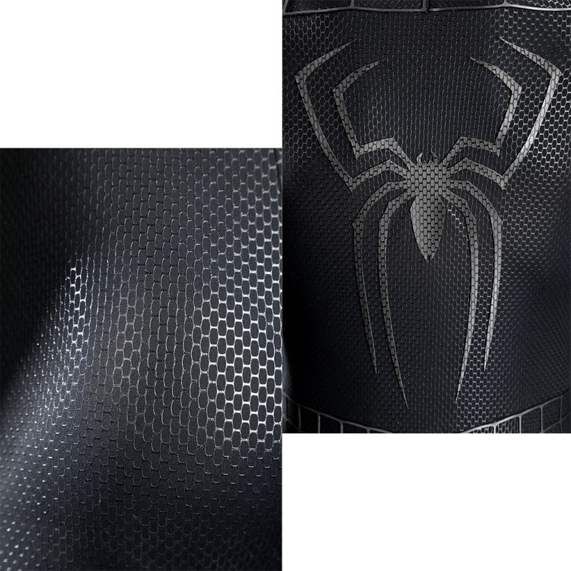 Spider-Man 3 Venom Eddie Brock Cosplay Costume Premium Symbiote Suit Black Spider Outfit