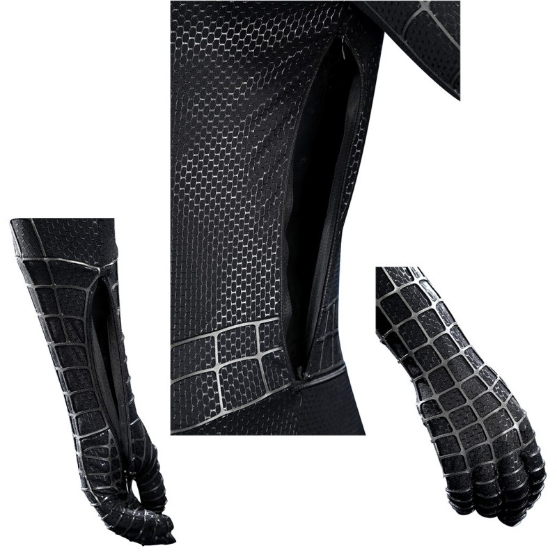 Spider-Man 3 Venom Eddie Brock Cosplay Costume Premium Symbiote Suit Black Spider Outfit