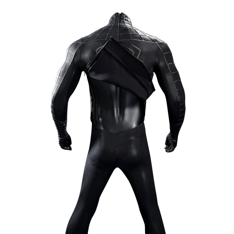 Spider-Man 3 Venom Eddie Brock Cosplay Costume Premium Symbiote Suit Black Spider Outfit