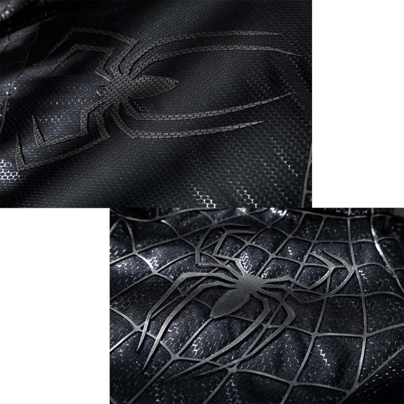 Spider-Man 3 Venom Eddie Brock Cosplay Costume Premium Symbiote Suit Black Spider Outfit