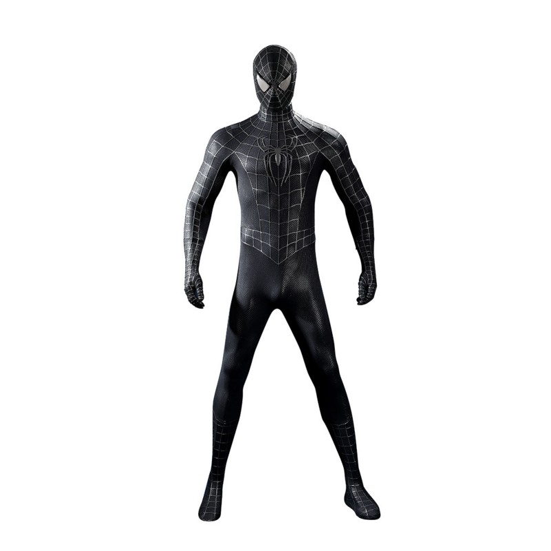 Spider-Man 3 Venom Eddie Brock Cosplay Costume Premium Symbiote Suit Black Spider Outfit