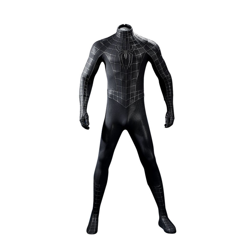 Spider-Man 3 Venom Eddie Brock Cosplay Costume Premium Symbiote Suit Black Spider Outfit