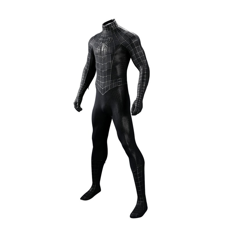 Spider-Man 3 Venom Eddie Brock Cosplay Costume Premium Symbiote Suit Black Spider Outfit