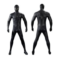 Spider-Man 3 Venom Eddie Brock Cosplay Costume Premium Symbiote Suit Black Spider Outfit