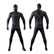 Spider-Man 3 Venom Eddie Brock Cosplay Costume Premium Symbiote Suit Black Spider Outfit