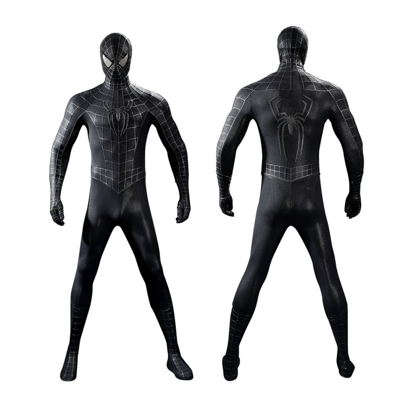 Spider-Man 3 Venom Eddie Brock Cosplay Costume Premium Symbiote Suit Black Spider Outfit