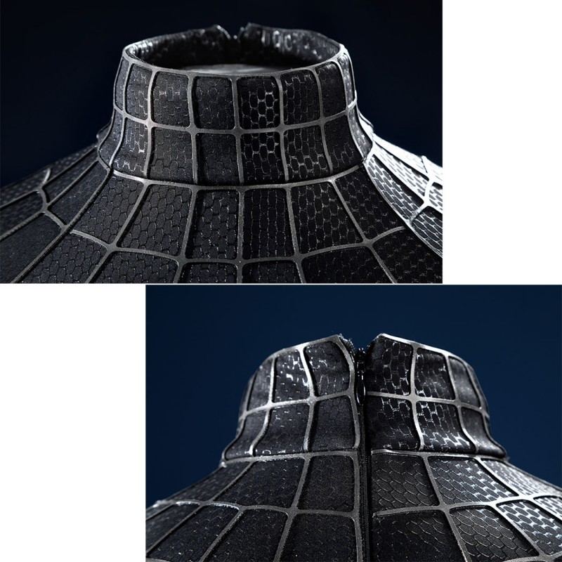 Venom Eddie Brock Cosplay Costume Spider-Man 3 Symbiote Suit Lycra Black Premium Outfit for Men