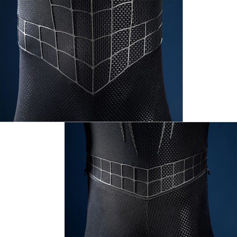 Venom Eddie Brock Cosplay Costume Spider-Man 3 Symbiote Suit Lycra Black Premium Outfit for Men