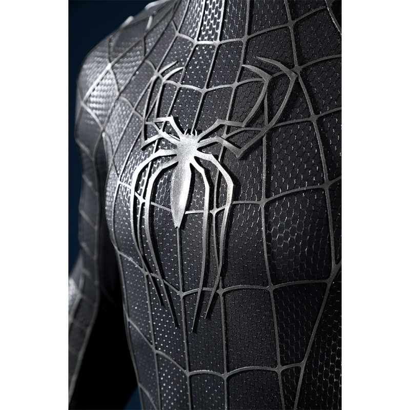 Venom Eddie Brock Cosplay Costume Spider-Man 3 Symbiote Suit Lycra Black Premium Outfit for Men
