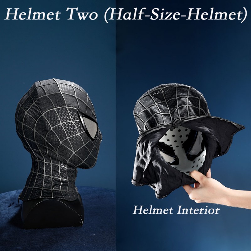 Venom Eddie Brock Cosplay Costume Spider-Man 3 Symbiote Suit Lycra Black Premium Outfit for Men