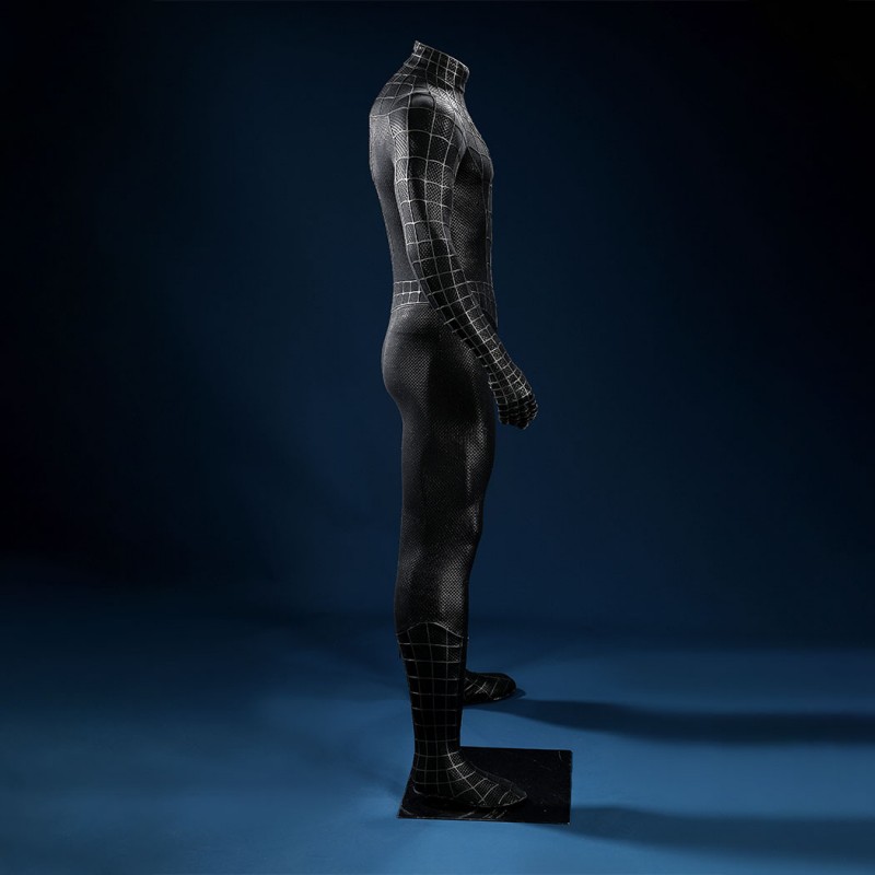 Venom Eddie Brock Cosplay Costume Spider-Man 3 Symbiote Suit Lycra Black Premium Outfit for Men