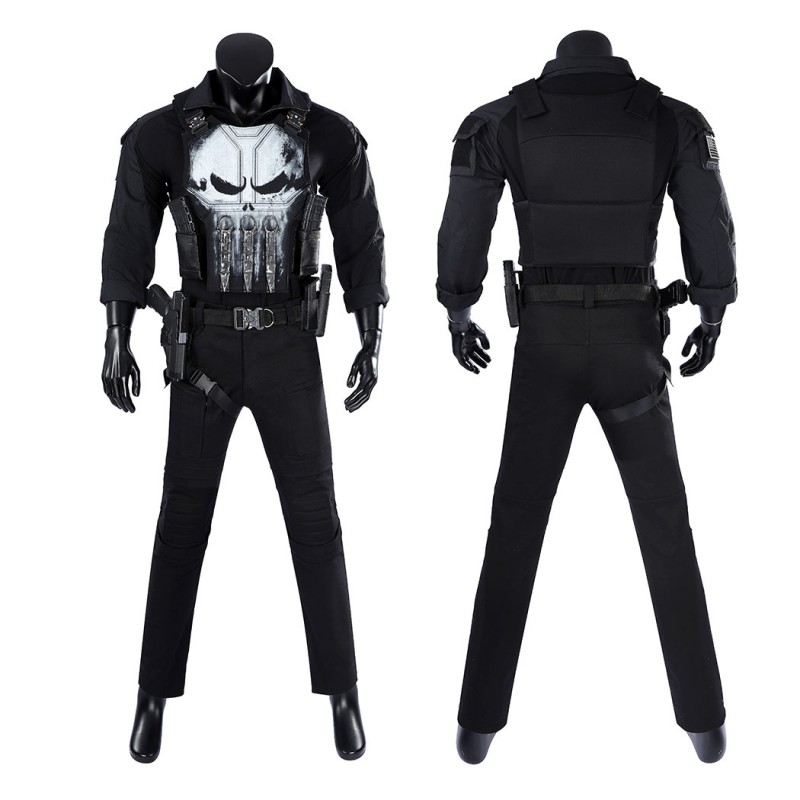 Spider-Man Brand New Day Punisher Cosplay Costume Superhero Halloween Outfit Premium Black Suit