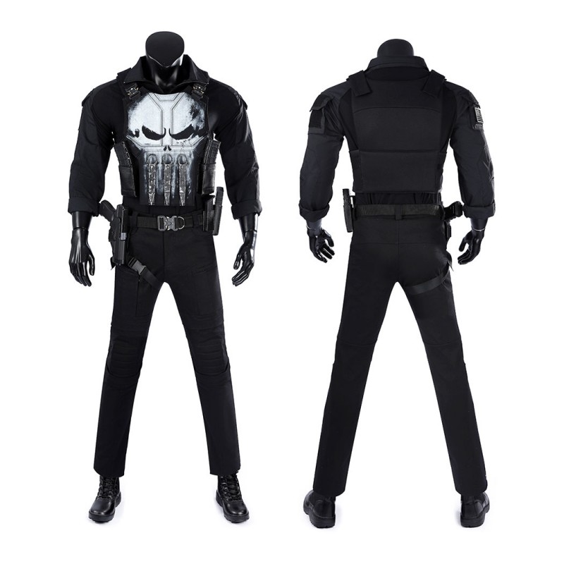 Spider-Man Brand New Day Punisher Cosplay Costume Superhero Halloween Outfit Premium Black Suit