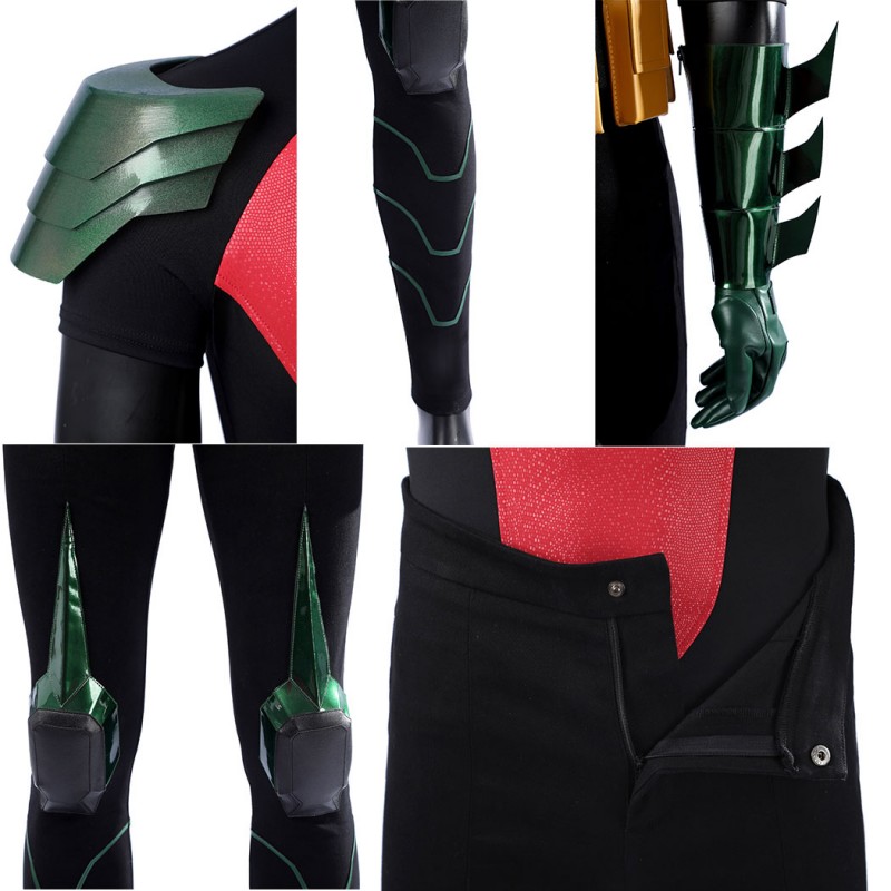 Red Robin Cosplay Costume Tim Drake Halloween Suit