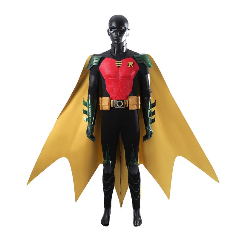Red Robin Cosplay Costume Tim Drake Halloween Suit