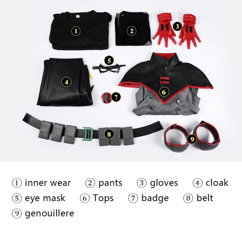 Damian Wayne Cosplay Costume Robin Halloween Suit