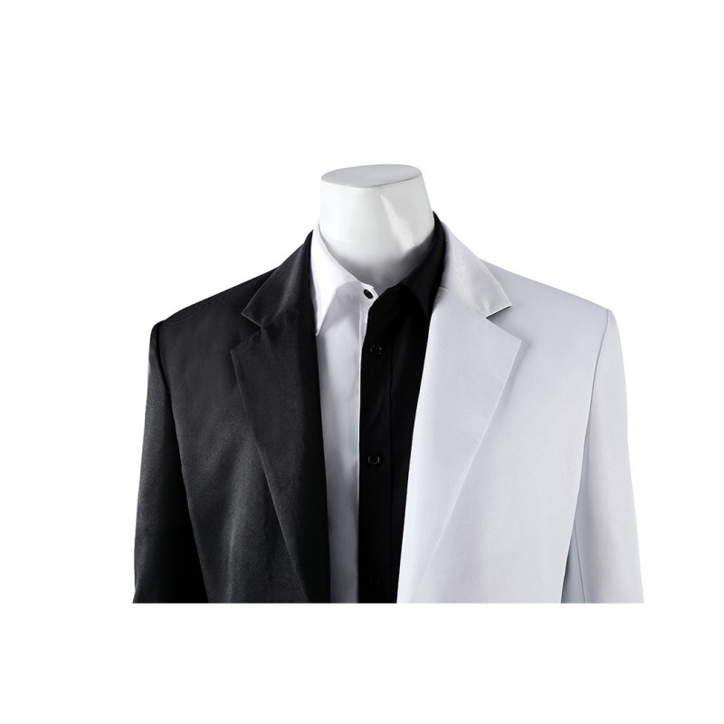 Absolute Face Cosplay Costume White & Black Harvey Dent Suit Supervillain Outfit