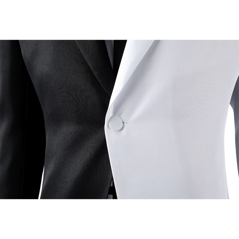 Absolute Face Cosplay Costume White & Black Harvey Dent Suit Supervillain Outfit