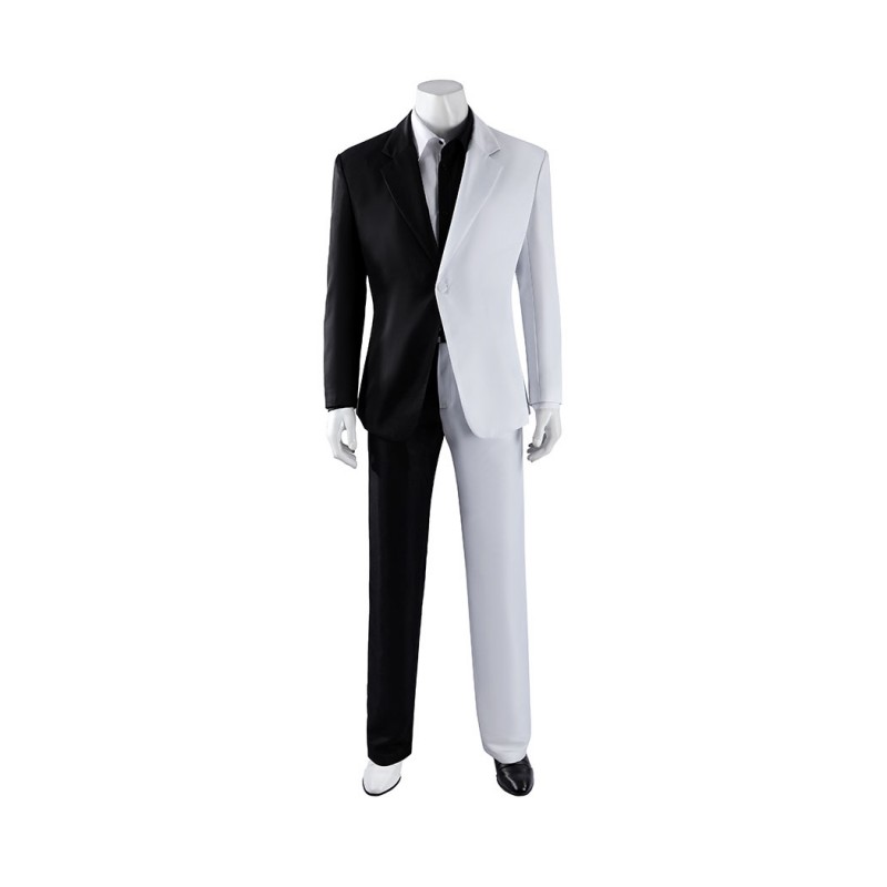 Absolute Face Cosplay Costume White & Black Harvey Dent Suit Supervillain Outfit