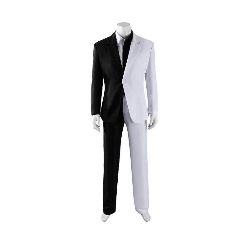 Absolute Face Cosplay Costume White & Black Harvey Dent Suit Supervillain Outfit