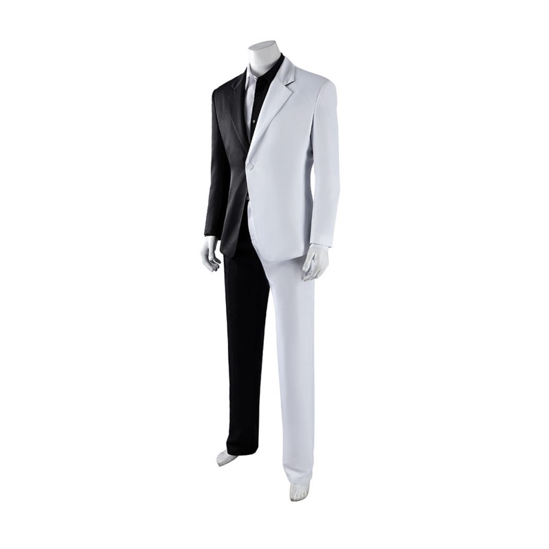 Absolute Face Cosplay Costume White & Black Harvey Dent Suit Supervillain Outfit