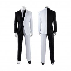Absolute Face Cosplay Costume White & Black Harvey Dent Suit Supervillain Outfit