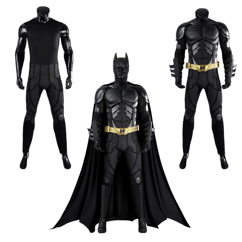 Bruce Wayne Black Suit The Knight Cosplay Costume